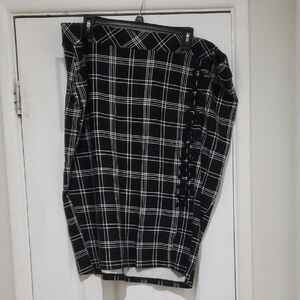 Torrid Monochrome Plaid Skirt